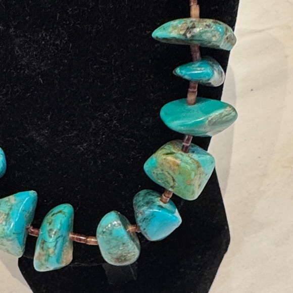 Vintage Turquoise and Brown Necklace - Picture 2 of 7